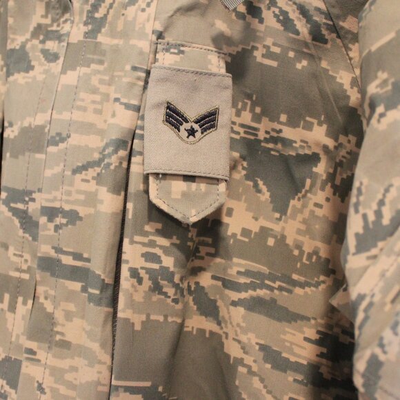 Air Force Tiger Stripe Parka All Purpose Environmental Camoflage Apecs Sz Large - Picture 3 of 16